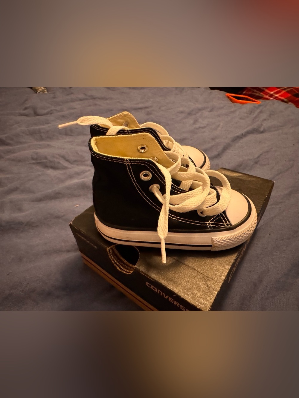 Converse Kids Black and White High-Top Canvas Sneakers